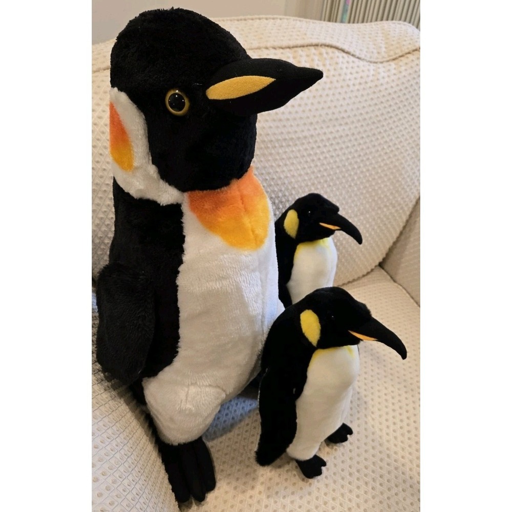 Penguin Plush Family Lot 3 Melissa & Doug Jumbo 24" Ganz Baby Penguins